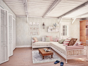 interior in traditional scandinavian minimalist