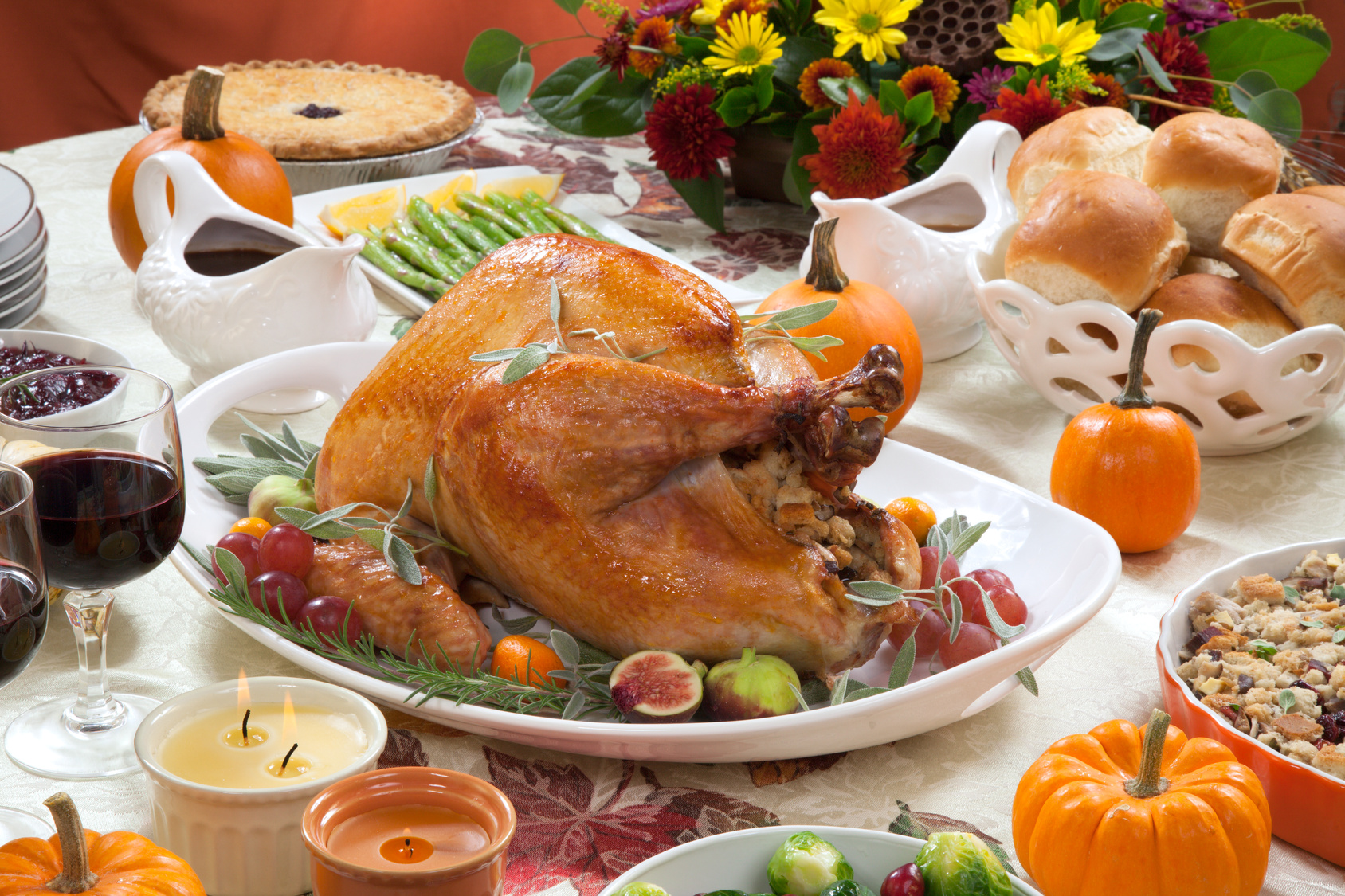 Roasted Turkey on Harvest Table | Wasatch Shutter